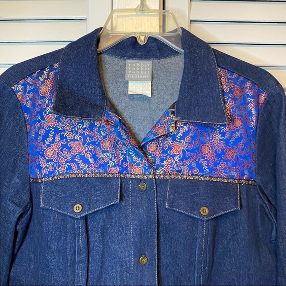 RABBIT RABBIT RABBIT DENIM AND JACQUARD JACKET - Picture 2 of 7